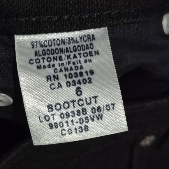 Vtg Harley Davidson Jeans Womens 6 Black Bootcut Denim Western Biker Cowgirl Y2K - Picture 7 of 11